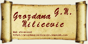 Grozdana Milićević vizit kartica